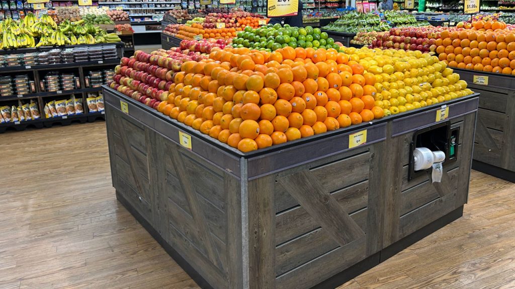Vince Mastromauro Jr., director of produce operations at Sunset Foods, Highland Park, IL, says the demand for Sumo oranges has been strong. “I didn’t even have to put them on sale,” he says. “I can’t keep them in stock. All seven stores.”