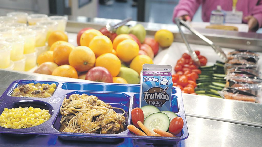 The U.S. Department of Agriculture’s sugar and sodium limits have opened doors for school nutrition teams to add more protein-and-vegetable-packed items to the menu, such as mushrooms. Roasted Eggplant Lasagna, pictured, is served at Florence Schools in South Carolina.