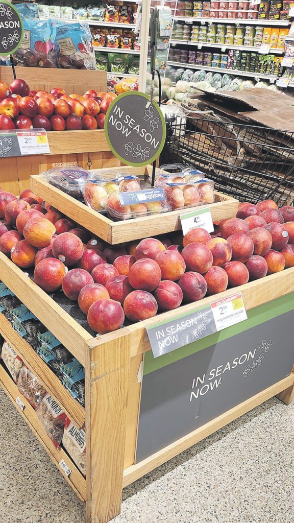 Customers want fruit they can enjoy the same day they bring it home, and if the peach isn’t ready to eat, it creates disappointment. It is recommended that retailers avoid cold storage and keep peaches in the backroom, as opposed to the cooler.