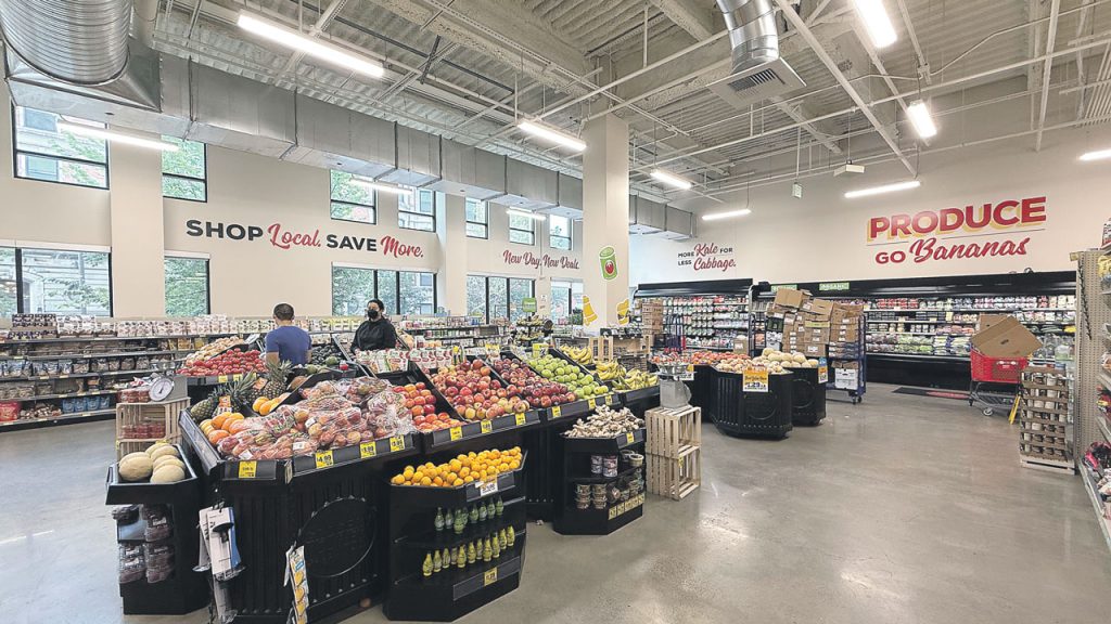 The 11,000 square-foot Grocery Outlet store dedicates around 1,900 square feet to produce, and produce is the first thing shoppers see when walking through the door.
