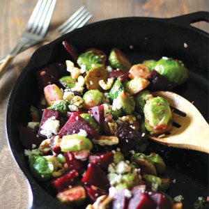 Beets and Brussels Skillets