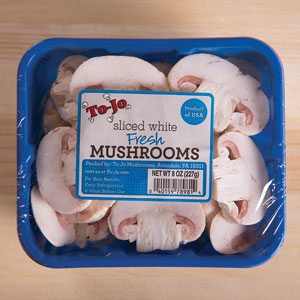 Sliced Fresh White Mushrooms