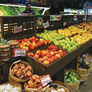 MaMa Jean's Natural Market Fruit display