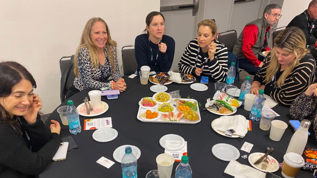 Attendees of the consumer media lunch enjoy a guided tasting of exotic and unique flavors.