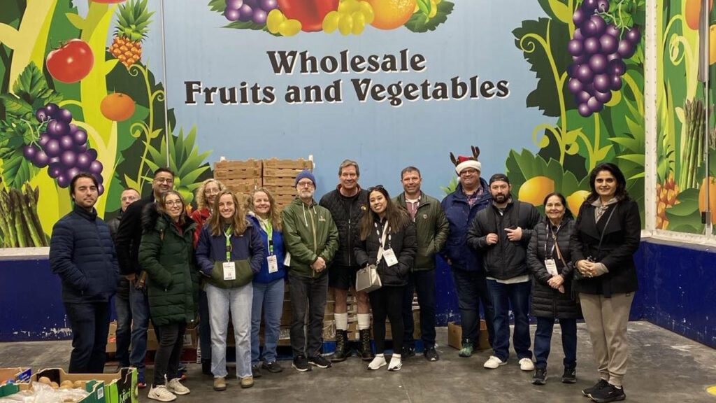 The Philadelphia Wholesale Produce Market on Essington Avenue was part of the New York Produce Show Philadelphia industry tour, Dec. 12. Tour participants are pictured at wholesaler Nardella on the market.