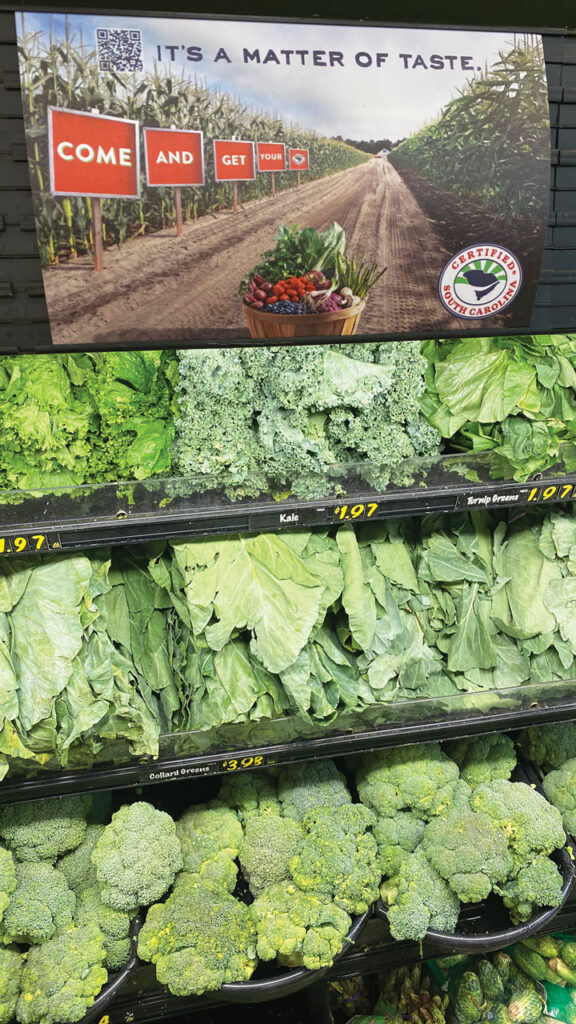 A cabbage display in 202 featured the “Come and Get Your Love” campaign.