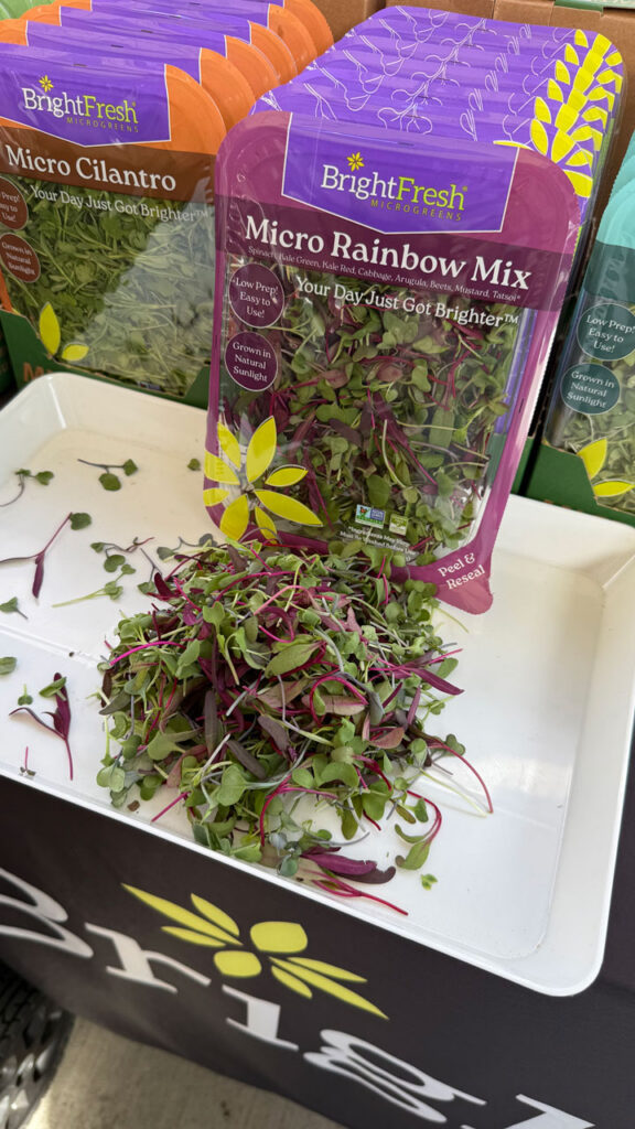 BrightFresh Microgreens, San Marcos, CA, has a new micro-perforated resealable film for 2025 that guarantees flavor and a long shelf-life.