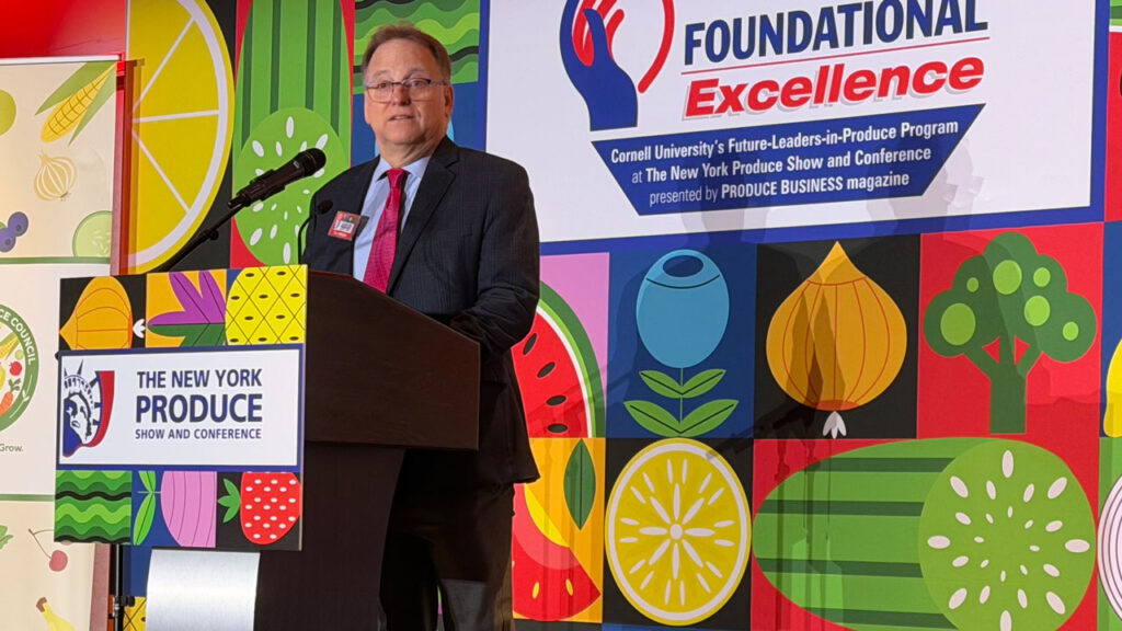 Ken Whitacre, chief executive of Phoenix Media Network, which hosts the New York Produce Show, and publisher of Produce Business, opened the Cornell University Foundational Excellence Program.
