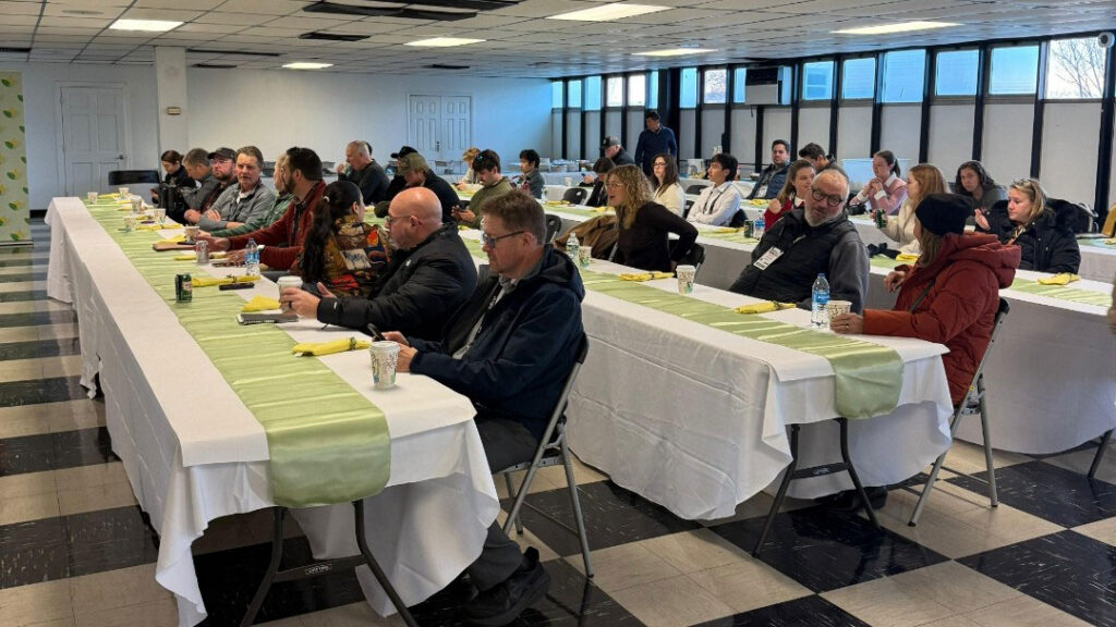 The Hunts Point Produce Market tour in the Bronx, NY, concluded with lunch and a Q&A session.