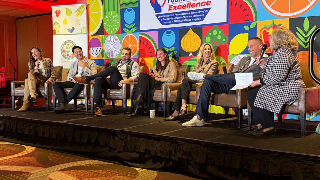 Young leaders panel, L-R: Natalia Marianne, Marcus Albinder, Tyler Schneider, Taylor Sears, Stephanie Tramutola, Matt Zapczynski and Cynthia Haskins.