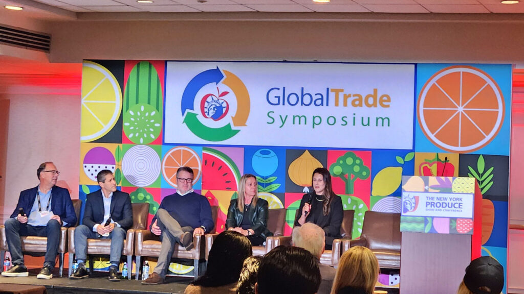 Panelists in the Seeds of Change session included Amanda Knauff, vice president of NE sales, Taylor Farms; Ernst van Eeghen, vice president of business development, Church Brothers; Jenny Maloney, strategic accounts manager, Bayer Crop Science; and Uri Krieger, global head of R&D, vegetable seeds and flowers, Syngenta. Craig Carlson, chief executive, Carlson Produce Consulting, was the moderator.