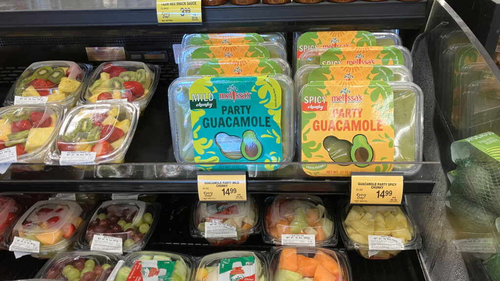 In November 2024, Melissa's/World Variety Produce, in Vernon, CA, introduced its 2-pound family-size Party Guacamole in original and spicy flavors. Each container packs the equivalent of 12 Hass avocados.