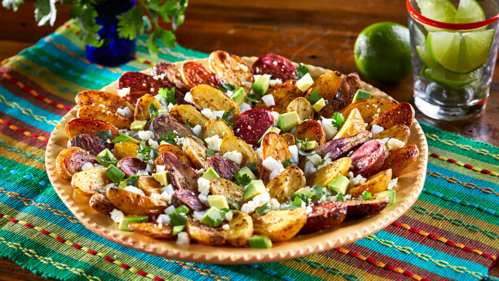 Produce brings texture, color, flavor and flexibility to the menu, like these fingerling potato street tacos.