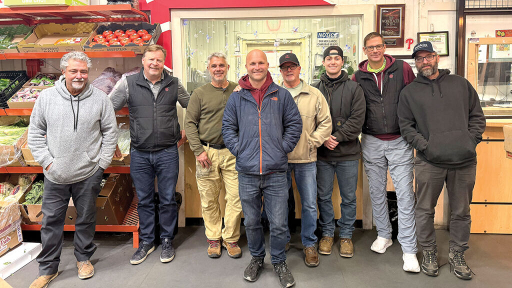 Members of the TMK Produce team: John Nelli, Tom Kovacevich, Steve Buchanan, Michael Verchio Jr., Steve Riccelli, Devin Hunt, Peter Storey and Rye Manos.